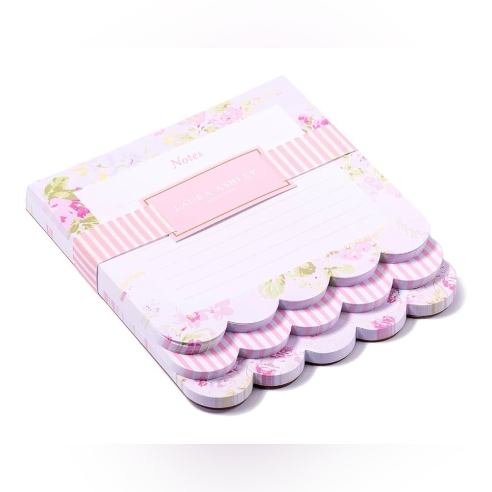 New Laura Ashley 3 Pack Scalloped Layered Note Pads - Picture 13 of 16
